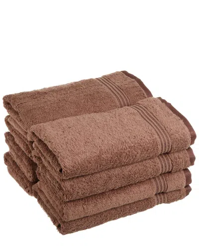 Superior 8pc Egyptian Cotton Hand Towel Set In Brown