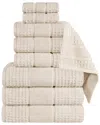Superior 9pc Zero Twist Cotton Waffle Honeycomb Plush Soft Absorbent Towel Set