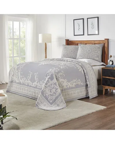 Superior Adalie Vintage Medallion Lightweight Woven Jacquard Oversized Bedspread Set In Blue