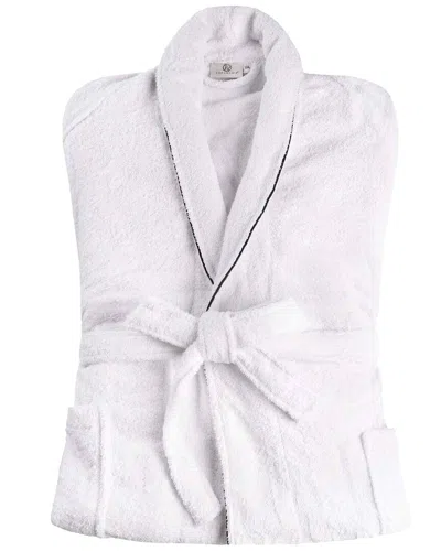 Superior Adult Unisex White Embroidered Highly Absorbent Fluffy Bathrobe
