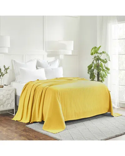 Superior All-season Chevron Cotton Blanket In Yellow