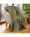 Superior All-season Chevron Cotton Throw Blanket In Green