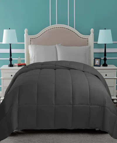 Superior All Season Down Alternative Reversible Comforter, Full/queen In Grey