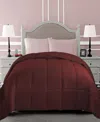 Superior All Season Down Alternative Reversible Comforter, Twin In Burgundy