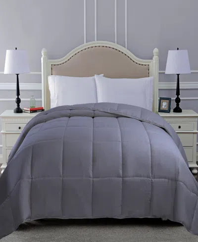 Superior All Season Down Alternative Reversible Comforter, Twin Xl In Silver