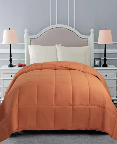 Superior All Season Down Alternative Reversible Comforter, California King In Orange