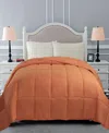 Superior All Season Down Alternative Reversible Comforter, Twin Xl In Orange