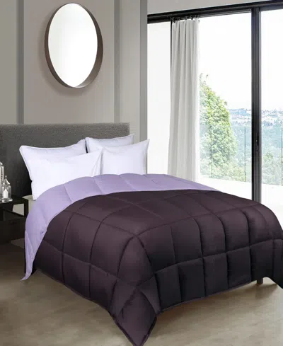 Superior All Season Reversible Comforter, California King In Plum-lilac