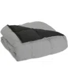 Superior All Season Reversible Comforter, Twin In Black-grey