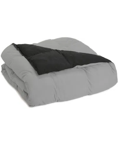 Superior All Season Reversible Comforter, Twin In Black-grey