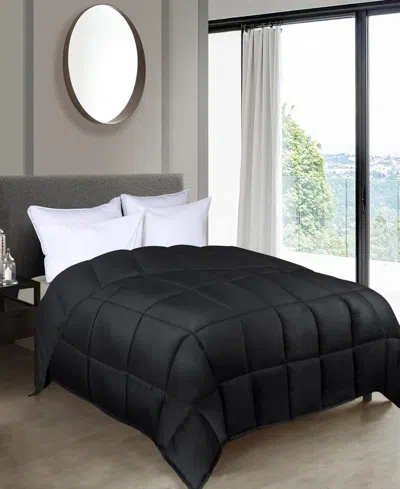 Superior All Season Reversible Comforter, Twin Xl In Black