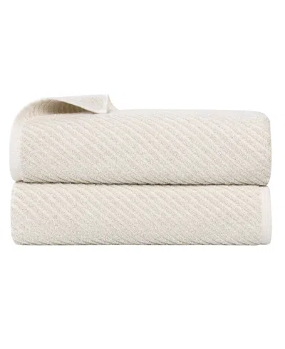 Superior Amelia Cotton 2-piece Bath Sheet Set In Beige