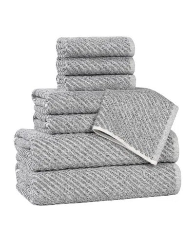 Superior Amelia Cotton 8-piece Towel Set In Gray