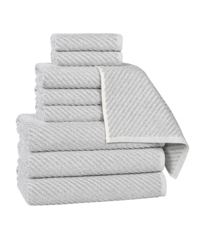 Superior Amelia Cotton 9-piece Towel Set In Platinum