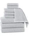 Superior Amelia Medium Weight Diagonal Stripes 9pc Towel Set