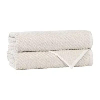 Superior Amlia Collection | 80% Cotton 20% Viscose 2-pc. Quick Dry Bath Towel In Sand
