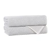 Superior Amlia Collection | 80% Cotton 20% Viscose 2-pc. Quick Dry Bath Towel In Silver