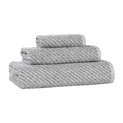 Superior Amlia Collection | 80% Cotton 20% Viscose 3-pc. Quick Dry Solid Bath Towel Set In Black