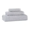 Superior Amlia Collection | 80% Cotton 20% Viscose 3-pc. Quick Dry Solid Bath Towel Set In Blue