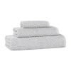 Superior Amlia Collection | 80% Cotton 20% Viscose 3-pc. Quick Dry Solid Bath Towel Set In Silver