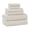 Superior Amlia Collection | 80% Cotton 20% Viscose 6-pc. Quick Dry Solid Bath Towel Set In Sand