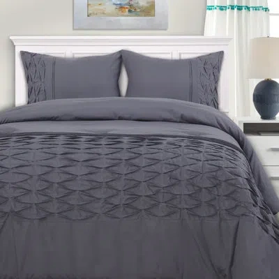 Superior Arabella Gray Microfiber Modern & Contemporary Comforter Set
