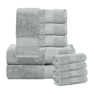 Superior Aria Collection | 100% Turkish Cotton 10-pc. Quick Dry Solid Bath Towel Set In Green