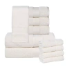 Superior Aria Collection | 100% Turkish Cotton 10-pc. Quick Dry Solid Bath Towel Set In White