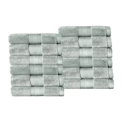 Superior Aria Collection | 100% Turkish Cotton 12-pc. Quick Dry Washcloth In Green