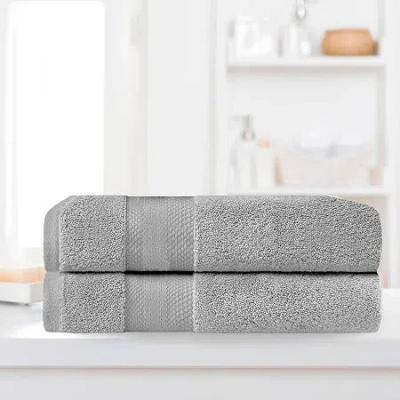 Superior Aria Collection | 100% Turkish Cotton 2-pc. Bath Sheet In Gray