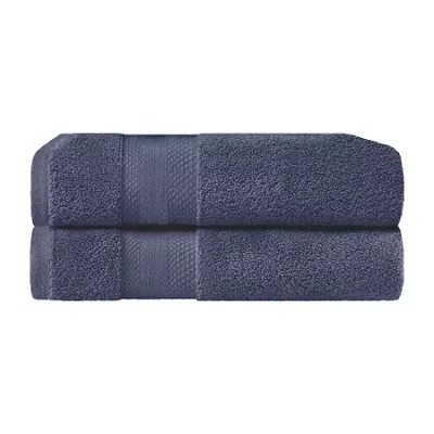 Superior Aria Collection | 100% Turkish Cotton 2-pc. Quick Dry Bath Towel In Blue