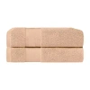 Superior Aria Collection | 100% Turkish Cotton 2-pc. Quick Dry Bath Towel In Brown