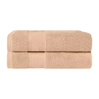 Superior Aria Collection | 100% Turkish Cotton 2-pc. Quick Dry Bath Towel In Brown