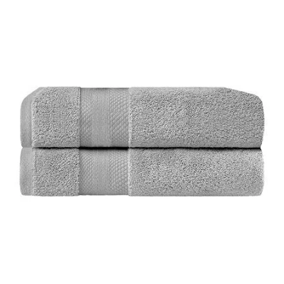 Superior Aria Collection | 100% Turkish Cotton 2-pc. Quick Dry Bath Towel In Gray