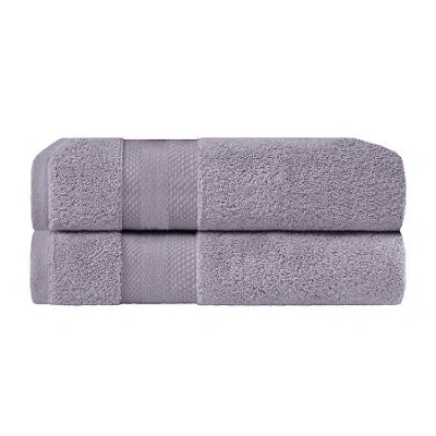 Superior Aria Collection | 100% Turkish Cotton 2-pc. Quick Dry Bath Towel In Purple