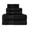 Superior Aria Collection | 100% Turkish Cotton 6-pc. Quick Dry Solid Bath Towel Set In Black