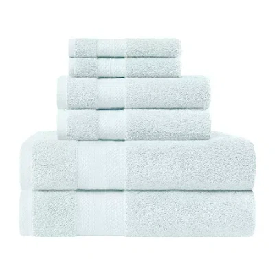 Superior Aria Collection | 100% Turkish Cotton 6-pc. Quick Dry Solid Bath Towel Set In Blue