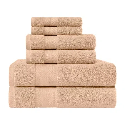 Superior Aria Collection | 100% Turkish Cotton 6-pc. Quick Dry Solid Bath Towel Set In Brown