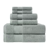 Superior Aria Collection | 100% Turkish Cotton 6-pc. Quick Dry Solid Bath Towel Set In Green