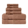 Superior Aria Collection | 100% Turkish Cotton 6-pc. Quick Dry Solid Bath Towel Set In Sand
