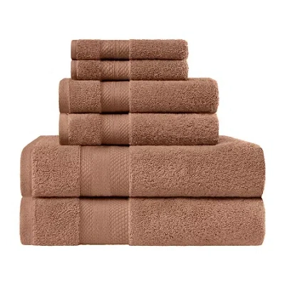 Superior Aria Collection | 100% Turkish Cotton 6-pc. Quick Dry Solid Bath Towel Set In Sand