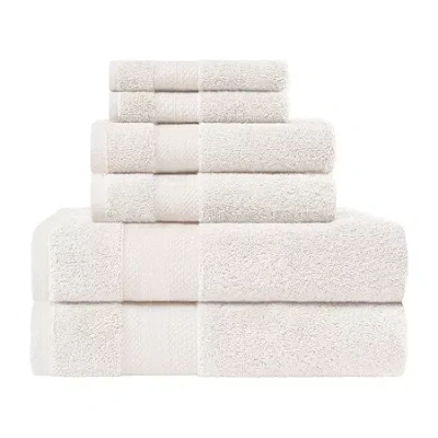 Superior Aria Collection | 100% Turkish Cotton 6-pc. Quick Dry Solid Bath Towel Set In White