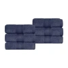 Superior Aria Collection | 100% Turkish Cotton 6-pc. Solid Hand Towel In Blue