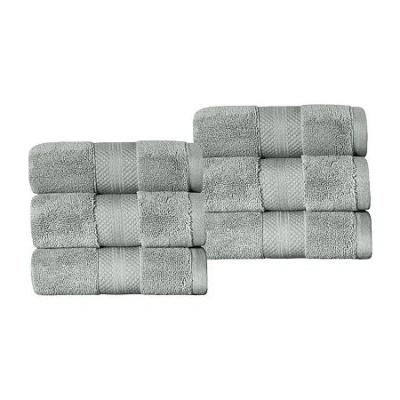 Superior Aria Collection | 100% Turkish Cotton 6-pc. Solid Hand Towel In Green