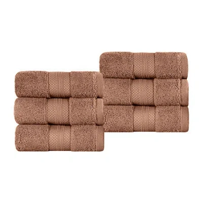 Superior Aria Collection | 100% Turkish Cotton 6-pc. Solid Hand Towel In Sand