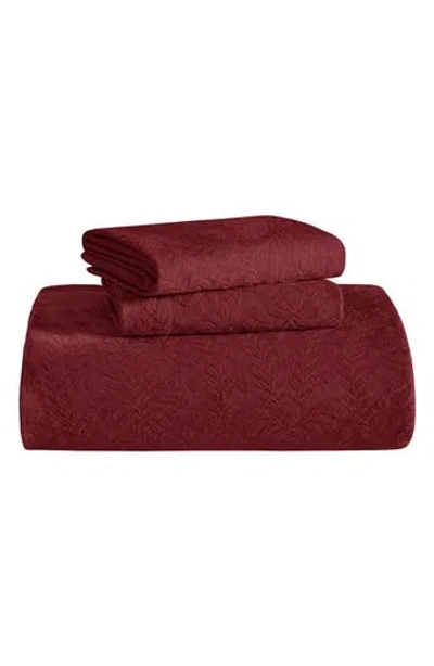 Superior Aspen Cotton Blend Comforter Set In Burgundy