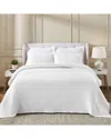 Superior Aswan Medium Weight Chevron Woven Coverlet In White