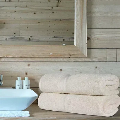 Superior Atlas Premium Cotton 2pc Bath Sheet Set 2-pc. Quick Dry Bath Towel Set In Neutral