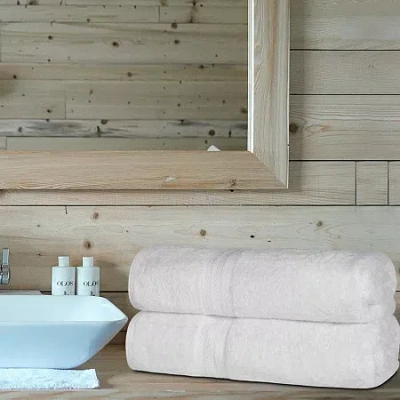Superior Atlas Premium Cotton 2pc Bath Sheet Set 2-pc. Quick Dry Bath Towel Set In White