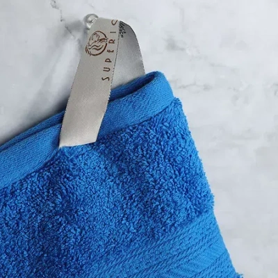 Superior Atlas Premium Cotton 6 Hand Towel Set 6-pc. Quick Dry Bath Towel Set In Blue